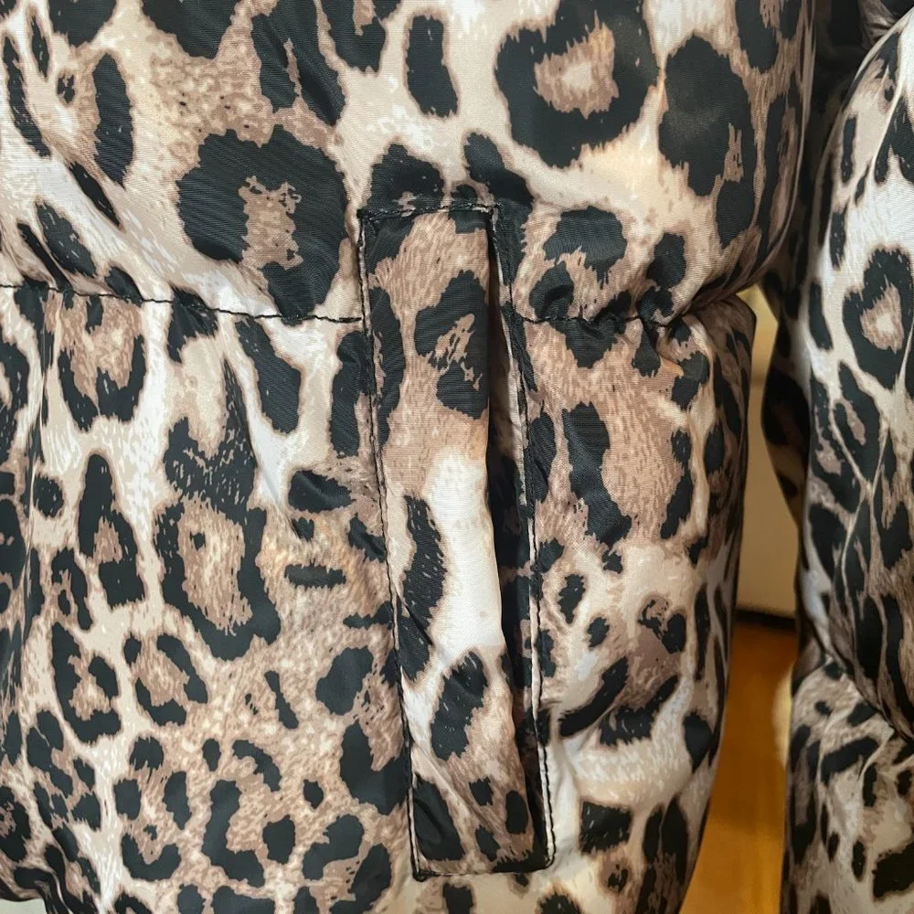 Leopard Print Puffer Jacket - Picture 3 of 5